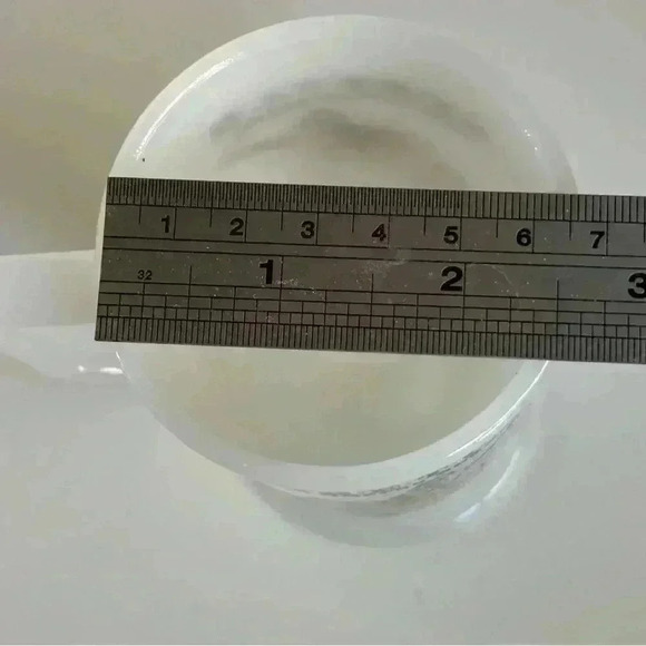 Funny NSFW vintage milk glass pedestal mug  “stretch your coffee break” - Picture 6 of 6